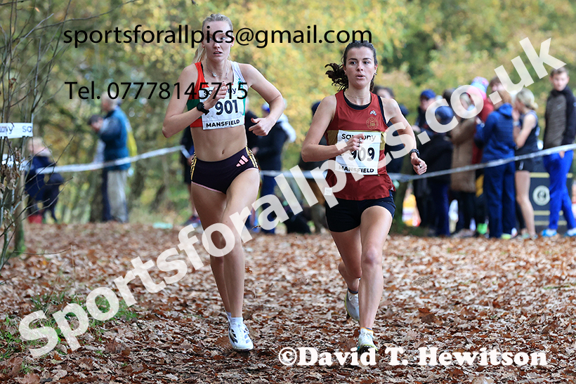 Senior Womens 2024 National Cross Country Relays, Berry Hill Park, Mansfield.   Photo: David T. Hewitson/Sports for All Pics